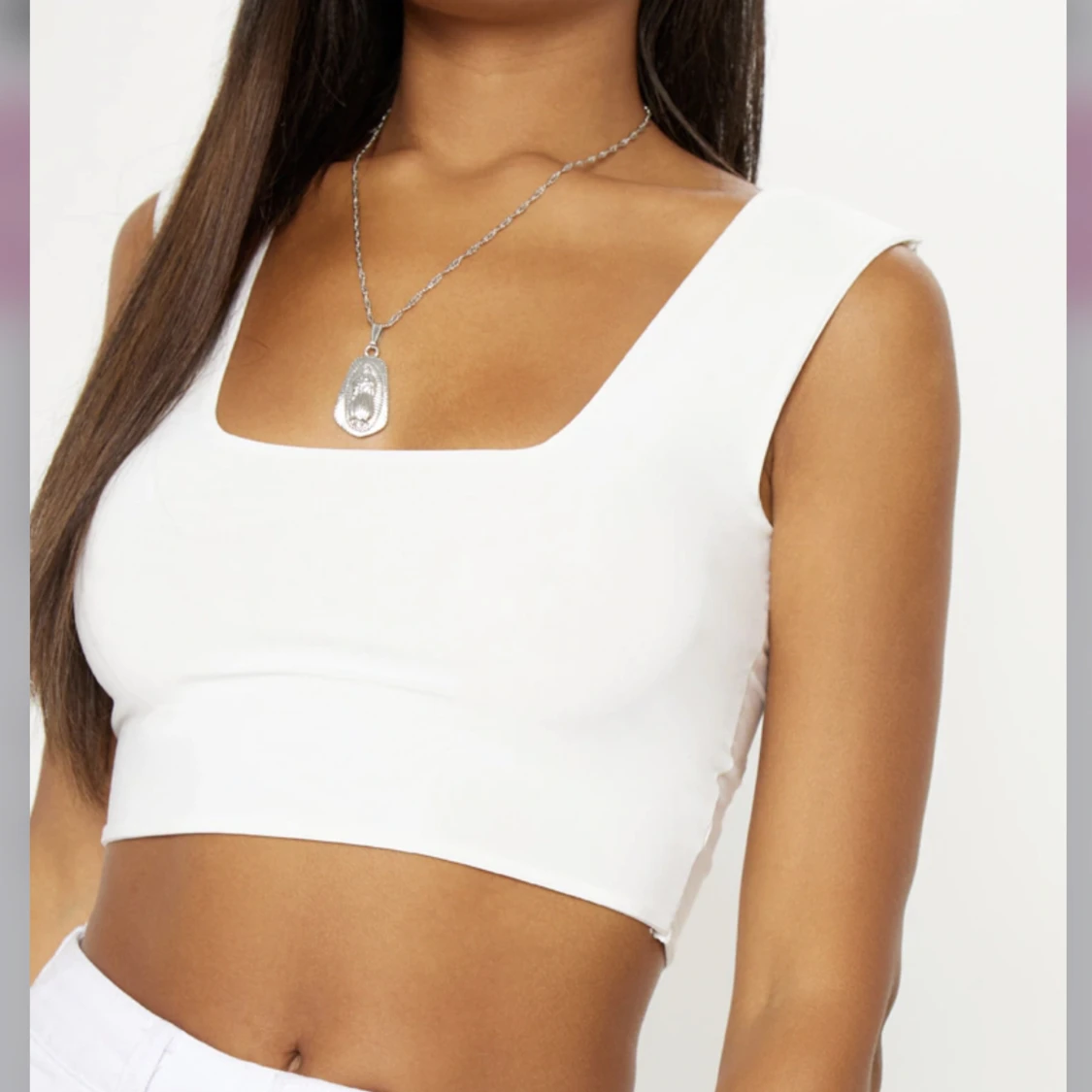 White cropped top 