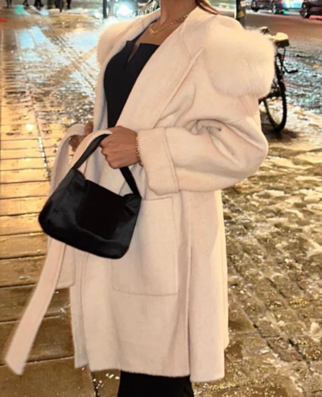 Pälskappa beige  - 90