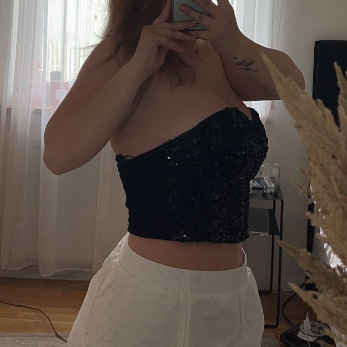 Svart Glitter Topp - 91