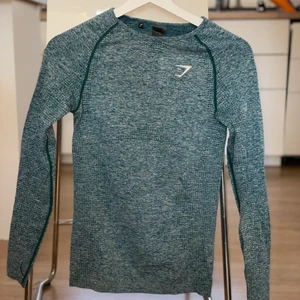 Gymshark träningströja blå - Långärmad Gymshark tröja, väldigt stretchig. Använd fåtal gången, är i bra skick.