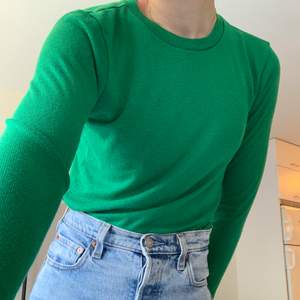 Grön långärmad tröja med lite glitter från &OtherStories, i fint begagnat skick:)