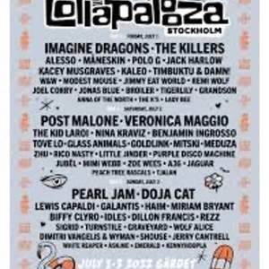 Säljer två biljetter till Lollapalooza för lördagen den 1 Juli💞💞