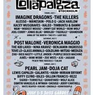 Säljer två biljetter till Lollapalooza för lördagen den 1 Juli💞💞