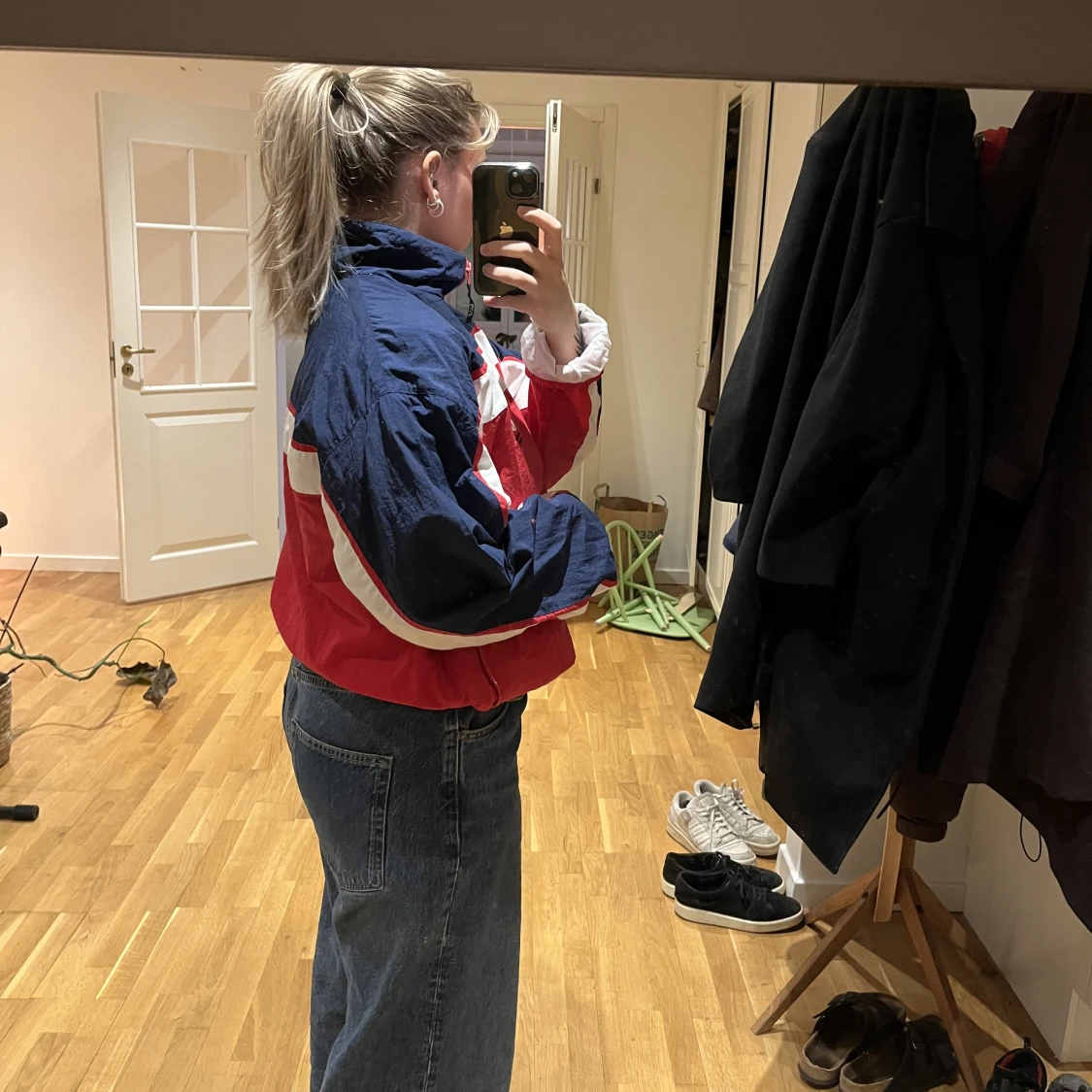 Retro Unisex Vintage Windbreaker Sportjacka - 90