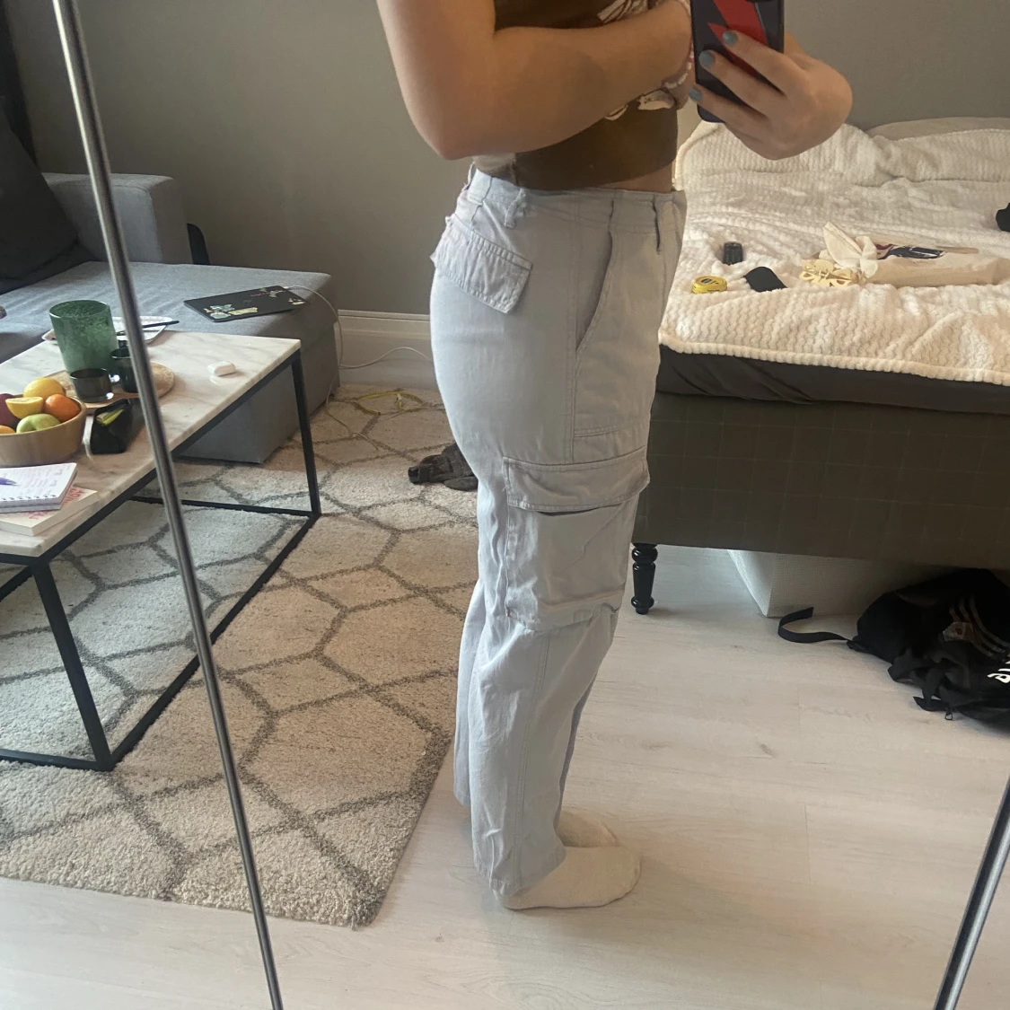 Midwaisted cargobyxor - 91