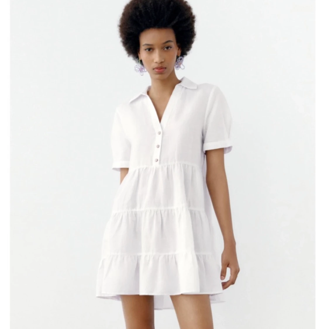 Zara Klänning Linne -NY-