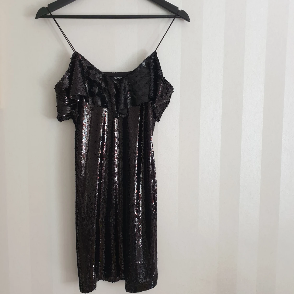 Mini black sequin dress size s