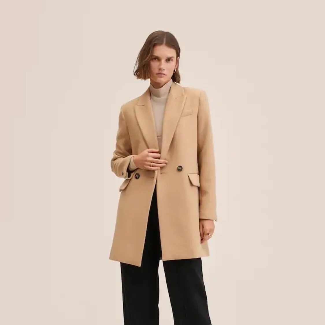 WOOL BLEND kappa från Mango strl. M - 90