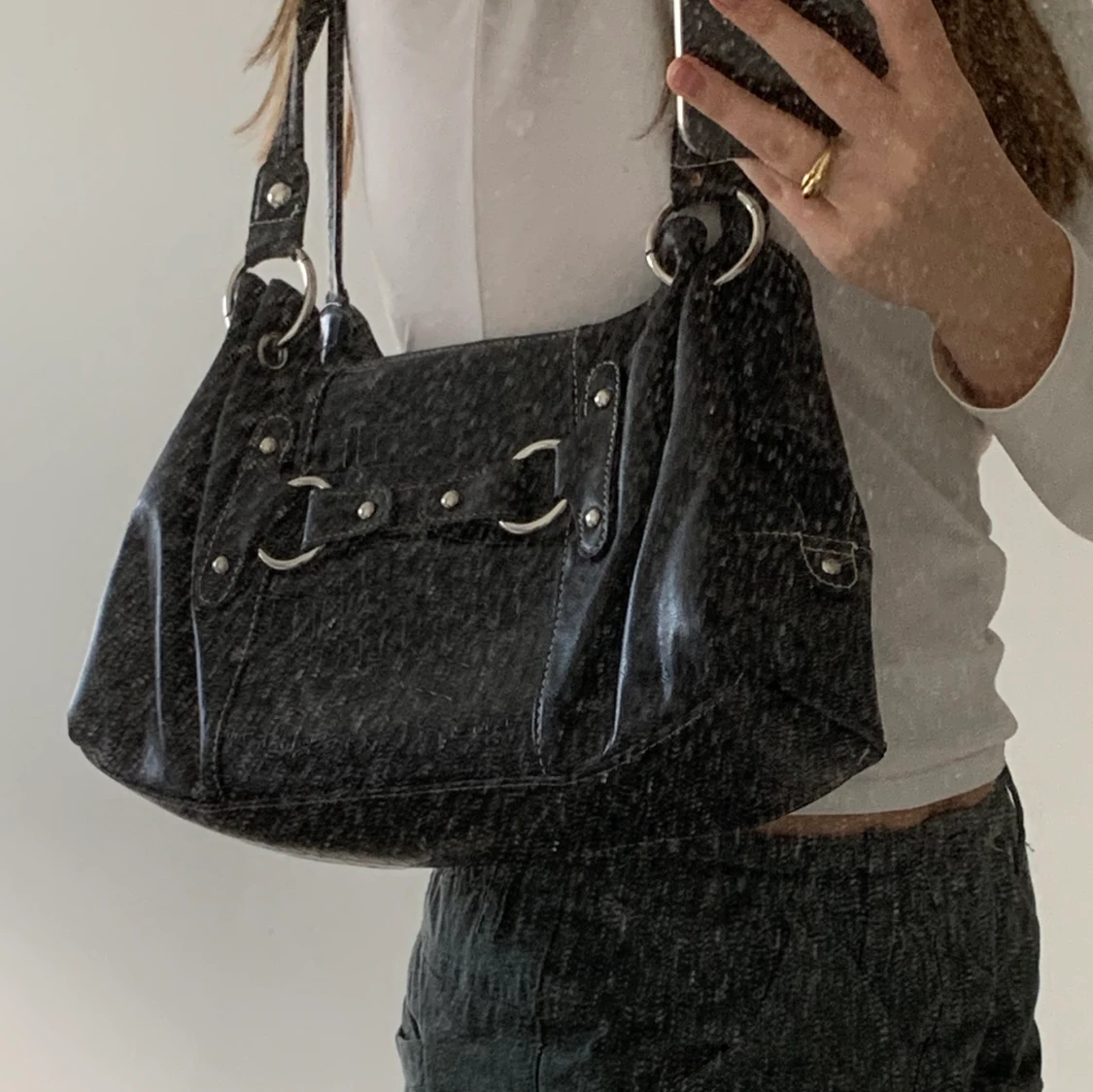 Svart vintage väska - 90