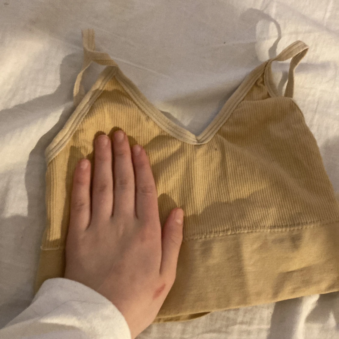 Beige/orange träningstopp - 91