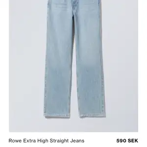 Super fina jeans från WEEKDAY i modellen ROWE, nypris 590kr och är som nya! 