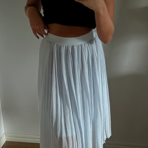 Lång plisserad kjol - Blå plisserad långkjol, går till lite under knäna. Från nakd