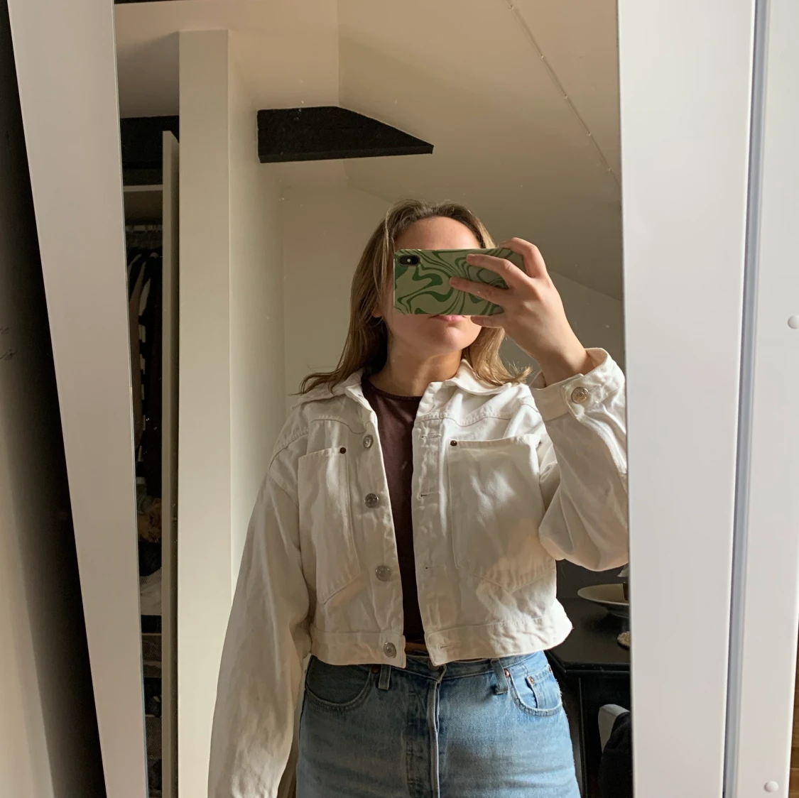 Vit Zara jeansjacka - 90