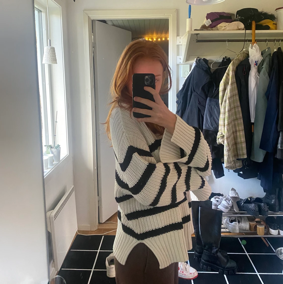 Stickad randig tröja - 91