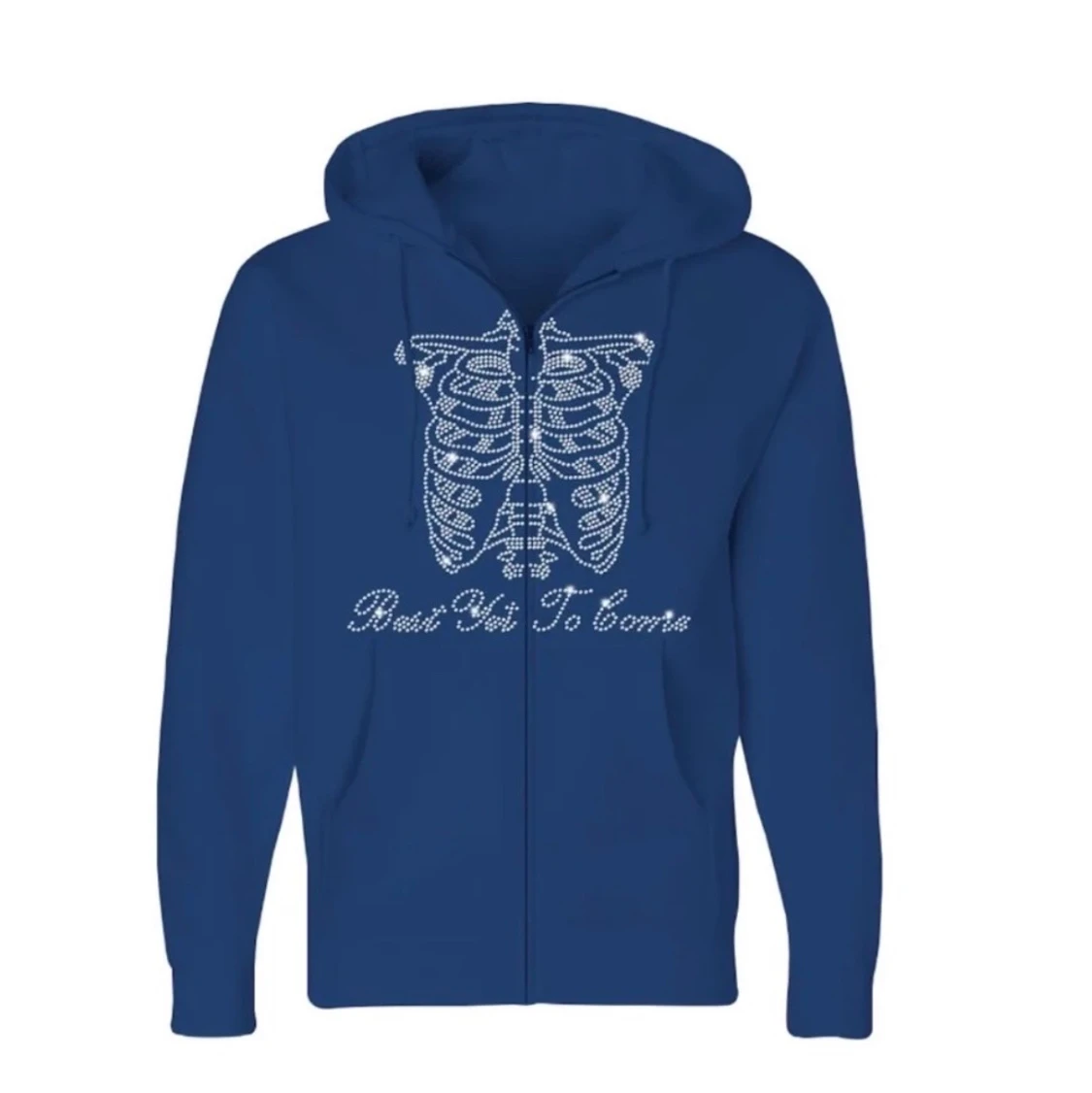 Best yet to come zip hoodie blå L - 90