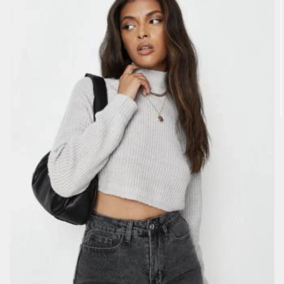 Missguided high neck crop jumper  - 90
