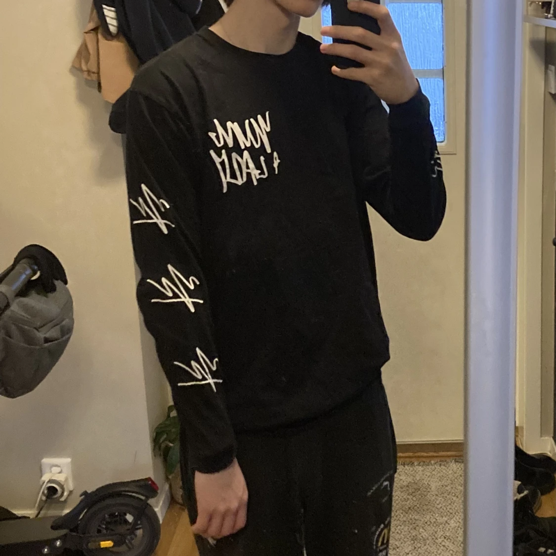 Svart longsleeve - 90