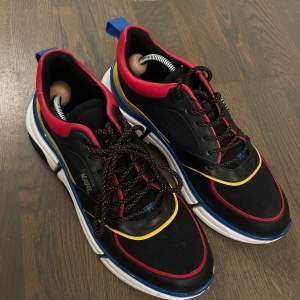 Karl Lagerfeld sneaker black with red,blue, yellow details used maximum 3 times