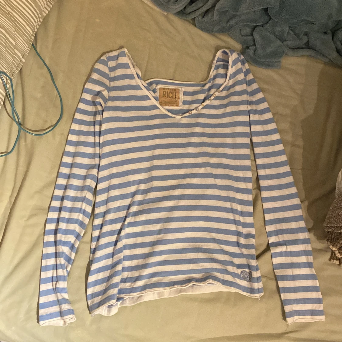 blå vit randig tröja - 90