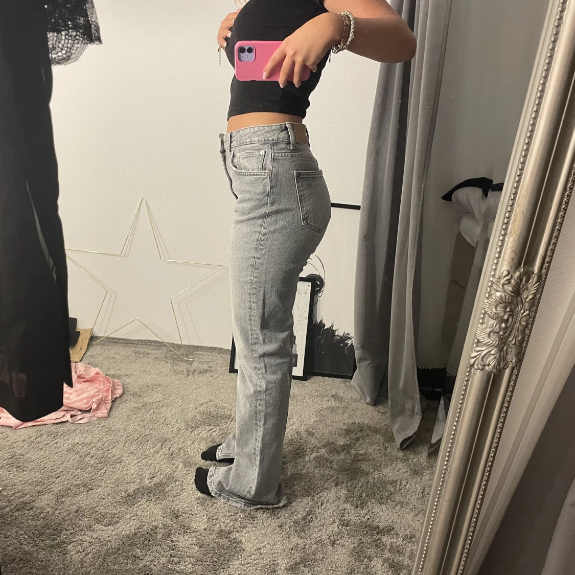 Gråa zara jeans