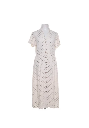 Polka dot dress, beige - The dress is in great shape. Very cozy.
