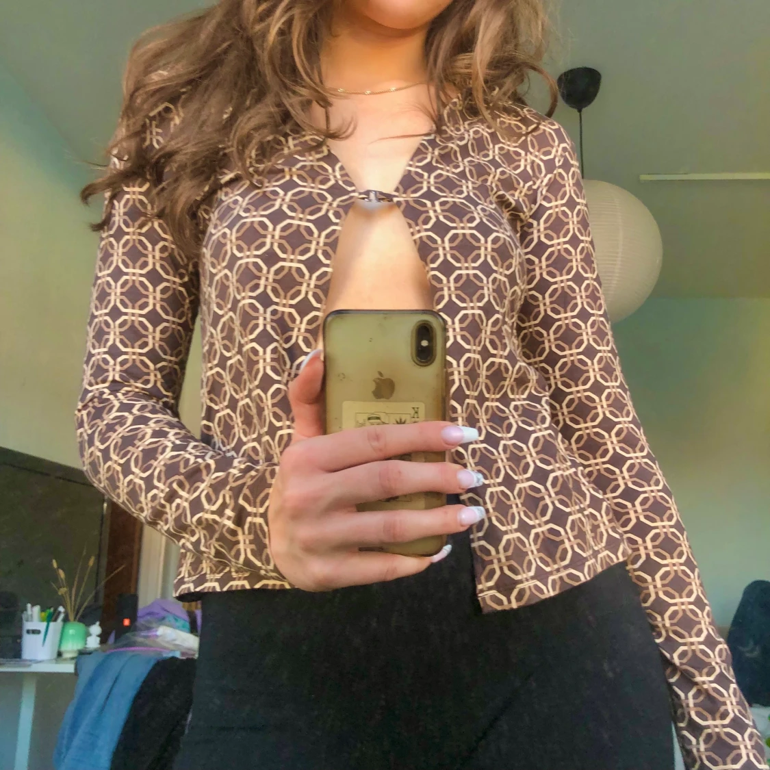 Öppen mönstrad tröja - 90