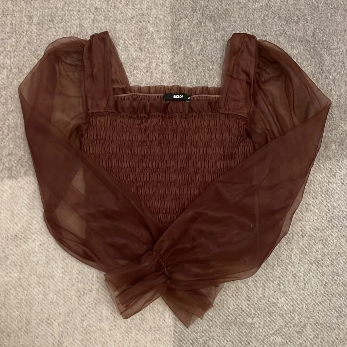 Brown Ruffle Top