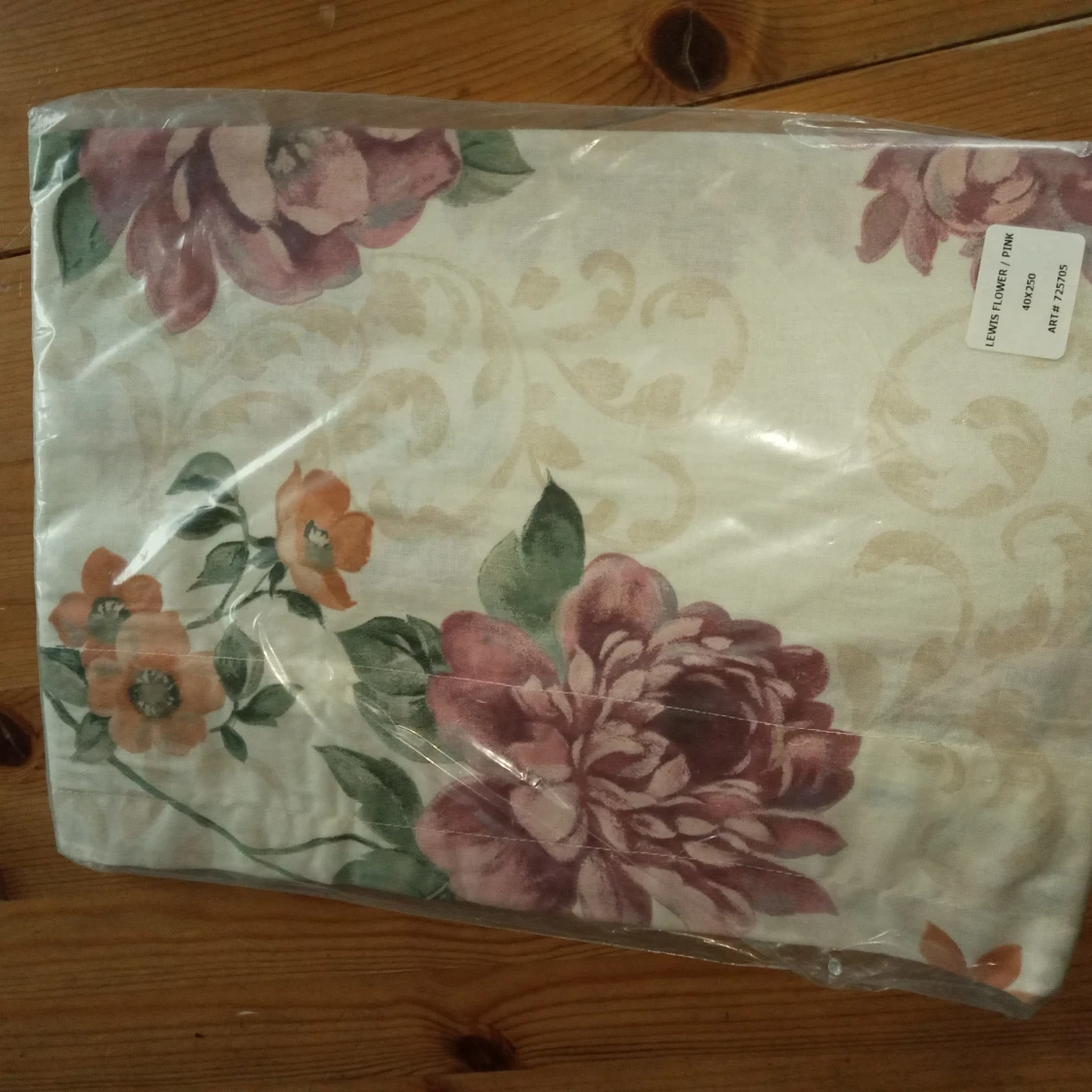 Gardinkappa Lewis Flower Rosa 40x250 . - 91