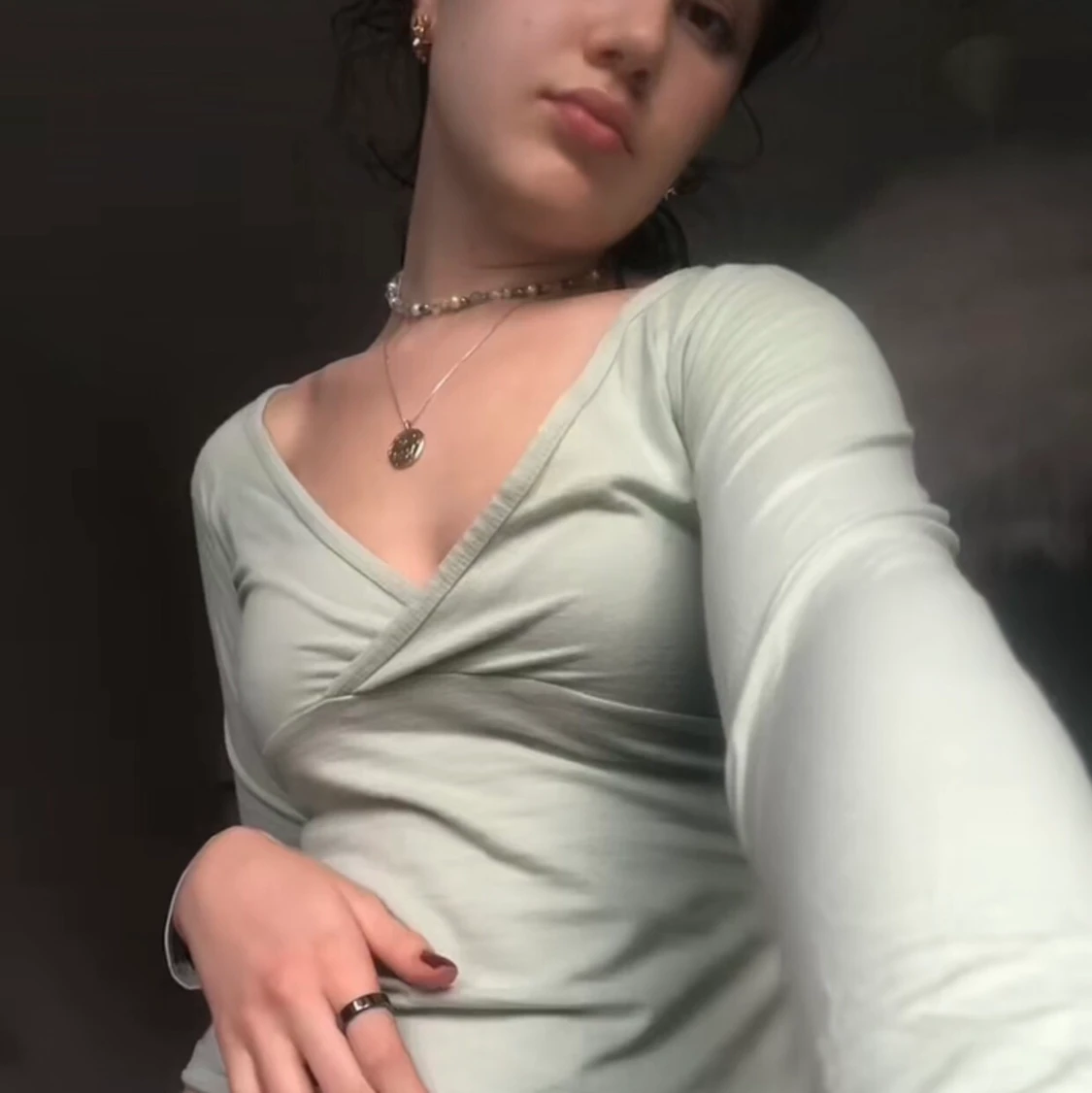 Grön omlott tröja - 90