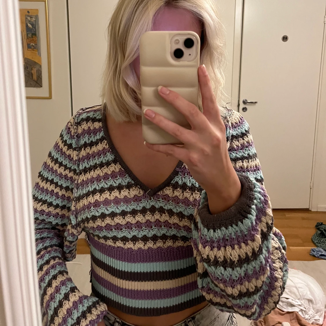 Randig färgglad tröja