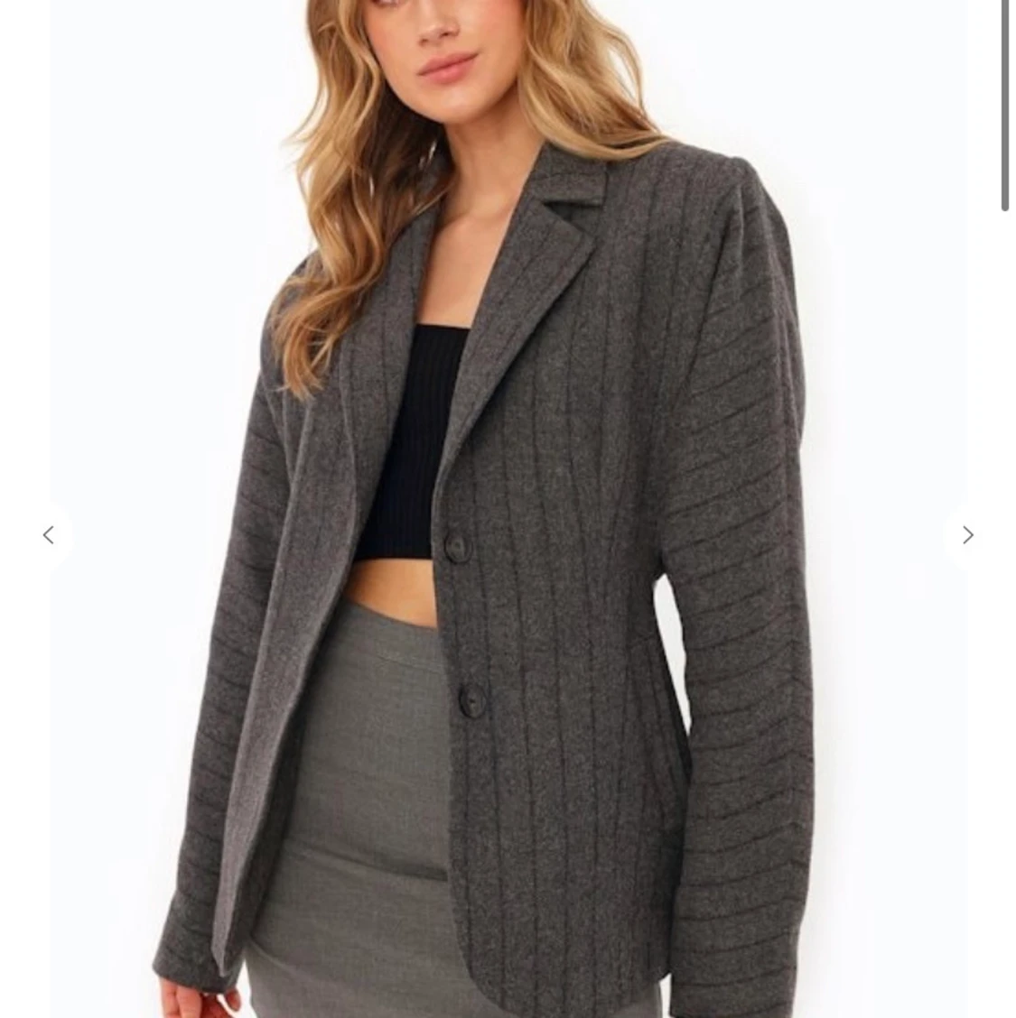 Kavaj i tjockare material.