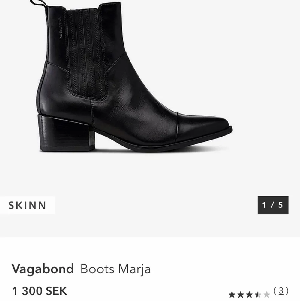 Helt nya superfina skor i läder från vagabond i modellen  Marja Chelsea. Nypris 1300 pris kan diskuteras . Skor.