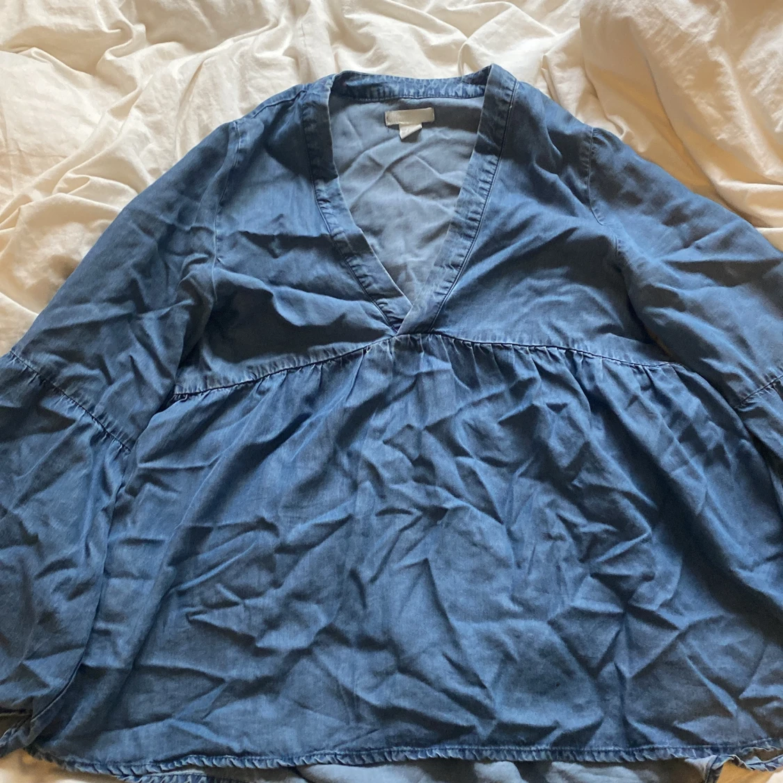 Blå jeans liknande mjuk blus🙌🏻 - 90