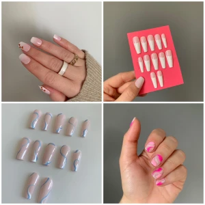 Press on naglar - Custom press on naglar 💅🏼 handmålade med högkvalitativa gellack och återanvändningsbara. Skicka önskemål på design ni vill ha eller välj någon av dem alla som finns under min profil. 💗 200-250:- beroende på designnivå. 