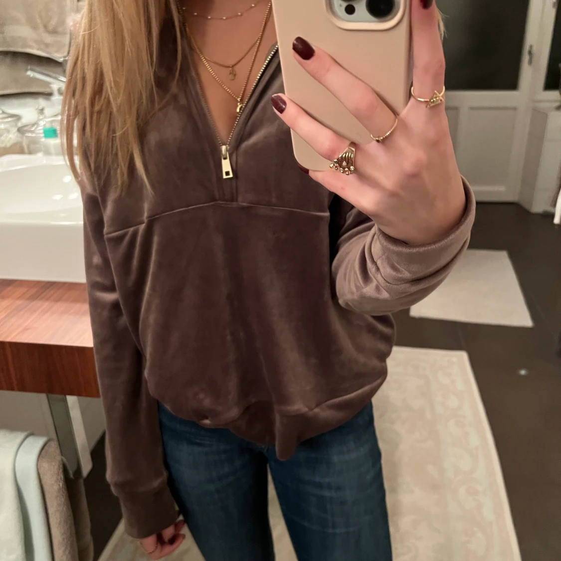 Supersnygg tröja med dragkedja  - 90