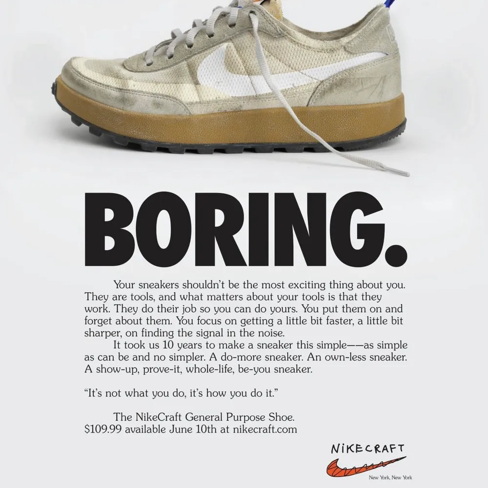 Sneaker från Nikes collab med Tom Sachs. Skor.