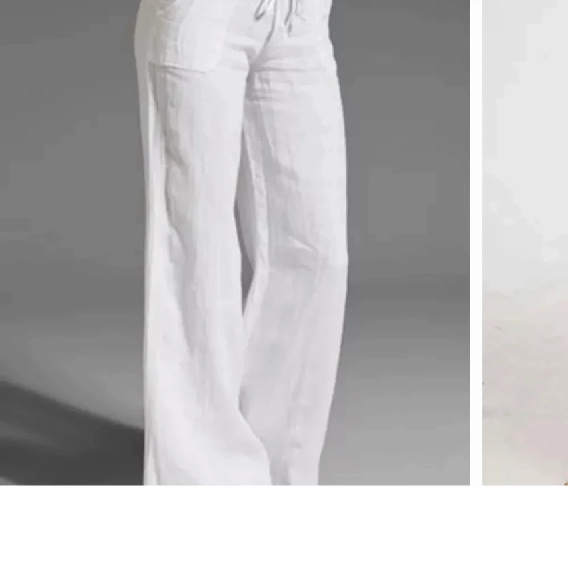Vita linnebyxor storlek S  - 90