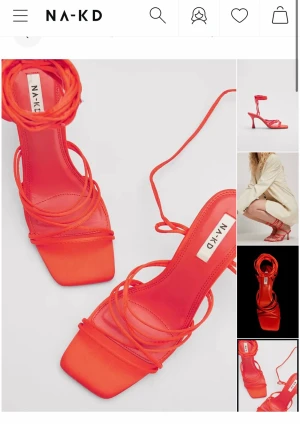 Klackskor oanvända - Röda klackskor från NA-KD, Helt nya, oanvända.