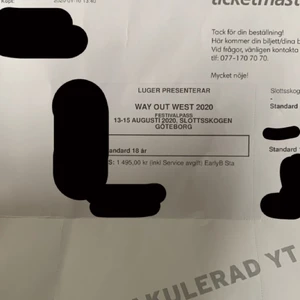wow biljett - Säljer min 18+ 3dagars WOW biljett från 2020 (funkar i år då andra årens festivaler blev inställda, plus är upgraderad till Premium) eftersom att jag fått förhinder! möts upp i stockholm☺️ (utsäljspris på deras hemsida är 2495kr så det är 1000kr billigare😉