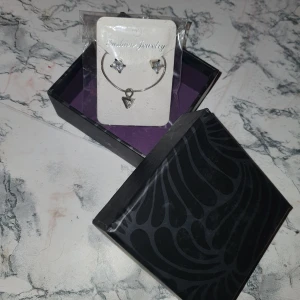 Smyckesset - Smyckesset, matchande örhängen och halsband. Ej äkta silver!  Smyckes asken medföljer.