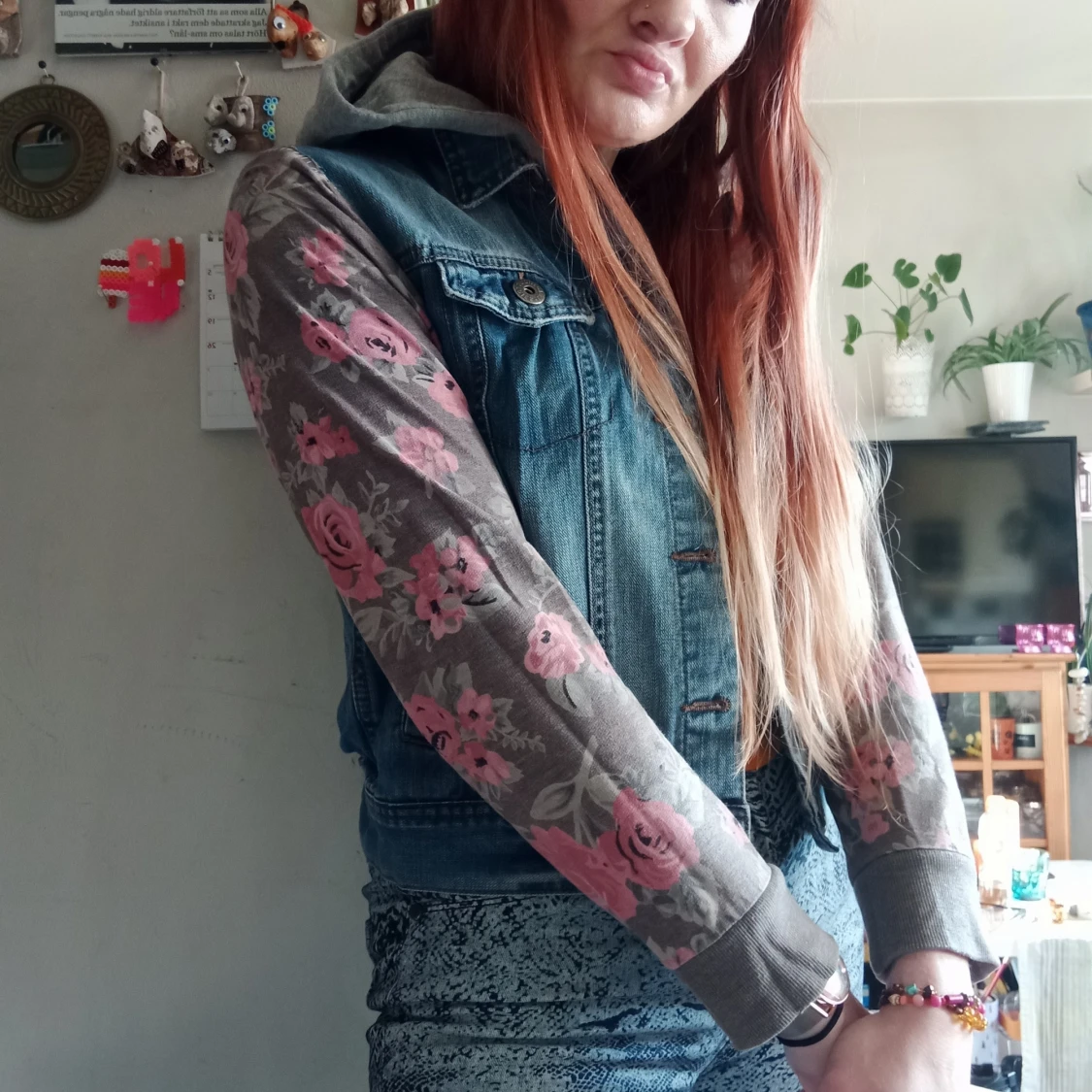 Halvt jeansjacka - 90