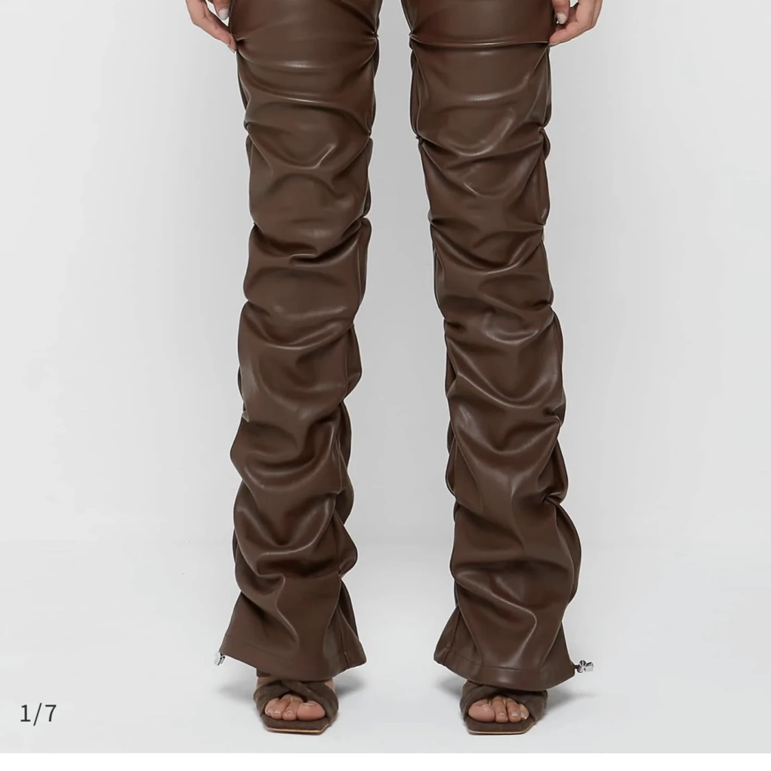 flared leather pants - 90