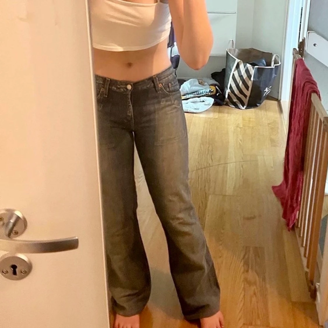 Lågmidjade bootcut jeans 