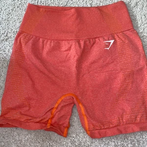 Gymshark vital seamless shorts - Ett par korallfärgade shorts från gymsharks vital seamless kollektion i storlek M. De är i senaste modellen och köptes i våras. Använda ett par gånger men är i toppenskick 🧡 Anpassningsbar längd och väldigt bra kvalitet!