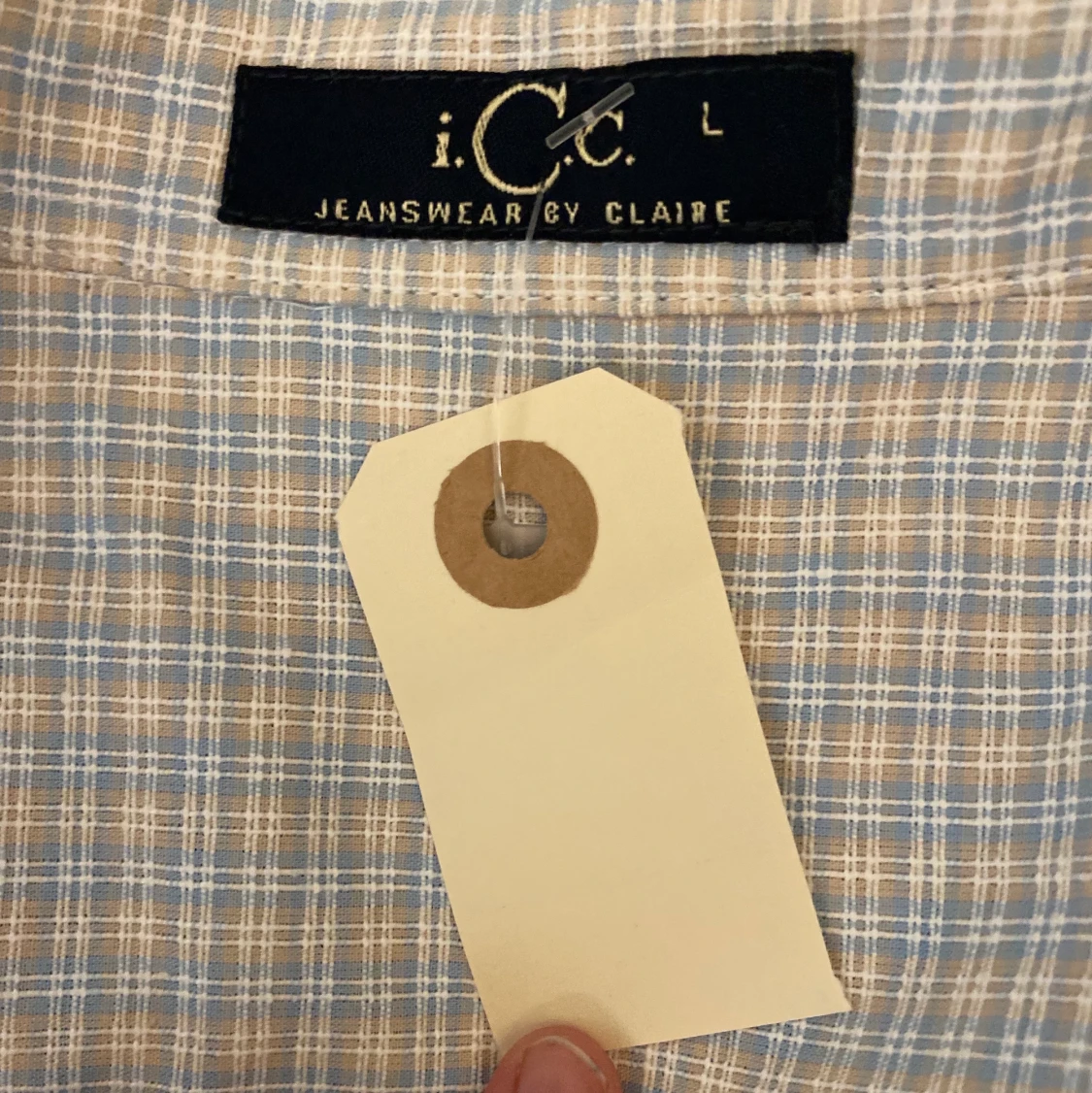 Blå rutig väst - 91