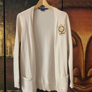 Ralph lauren kofta vit strl M  - Använd en gång. 