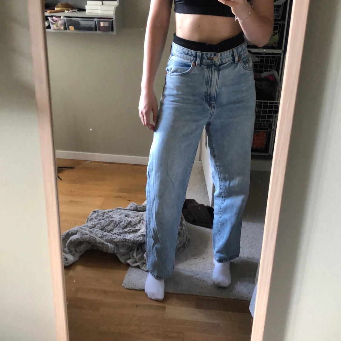 Ljus blå baggy jeans - 91