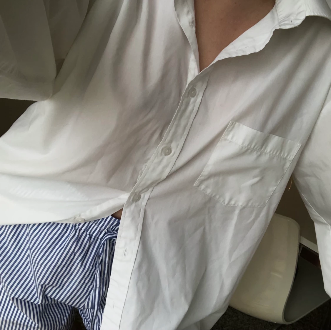 Oversized vit skjorta 