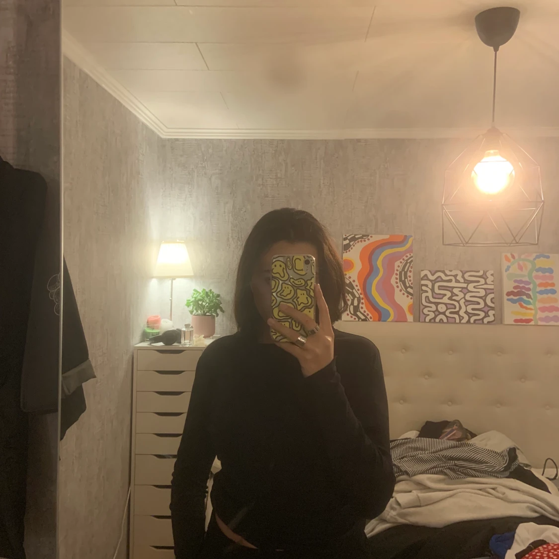 simpel svart långärmad topp!