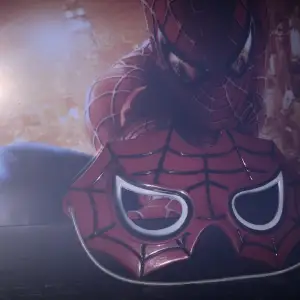 Den är inte använde cool Spider-Man mask för utklädnad 